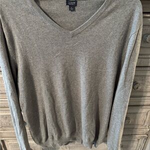J. Crew Men's Classic Gray V-Neck Sweater